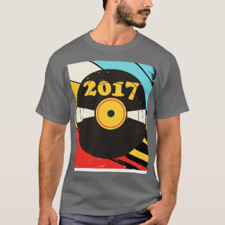 Vintag Retro 2017 Geburtstagsmusik Shirt Vinyl Mus