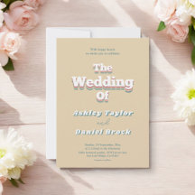 Vintag Retro 70er Groovy Moderne Hochzeit