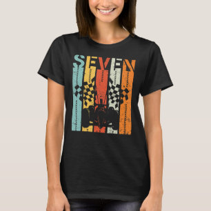 Vintag Retro 7 Jahre alt Rennen Auto Geburtstag Bo T-Shirt