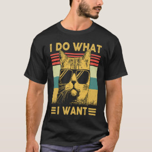 Vintag Retro 80er 90er Cat I Do I Woll Cat T-Shirt