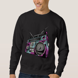 Vintag Retro 80er Boom Box Stereo Sweatshirt