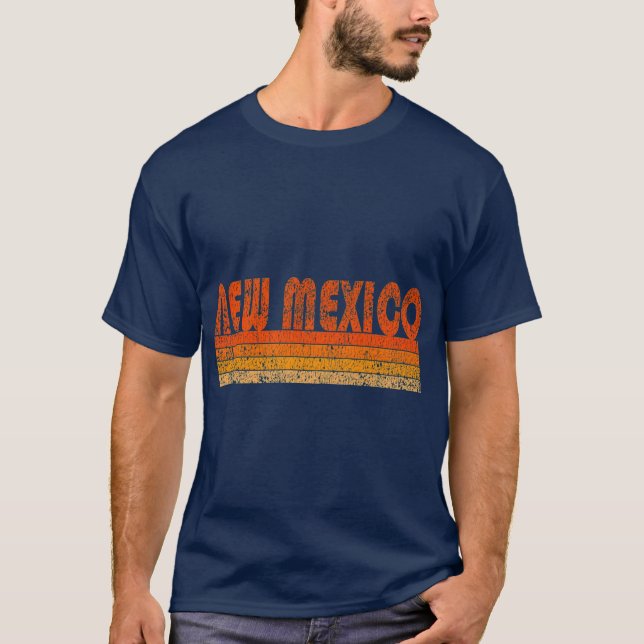 Vintag Retro 80er Style New Mexico T-Shirt (Vorderseite)