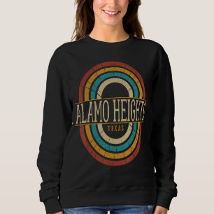 Vintag Retro Alamo Heights Texas TX Women Men Sou Sweatshirt