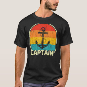 Vintag Retro Anchor Bootsbesitzer Pontoon Kapitän T-Shirt
