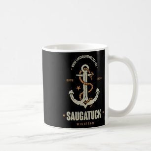 Vintag Retro Anchor Saugatuck Michigan Boating Sa Kaffeetasse