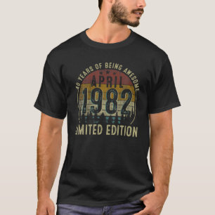Vintag Retro April 1982 Limited Edition 40 Jahre T-Shirt
