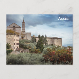 Vintag Retro Assisi Italien Italien Tourismus Postkarte