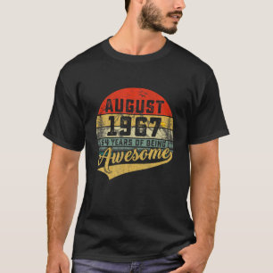Vintag Retro August 1967 54Th Geburtstagsgeschenk  T-Shirt