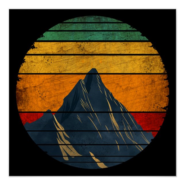 Vintag Retro Bergsee-Zauber im Val Piora Poster (Vorderseite)