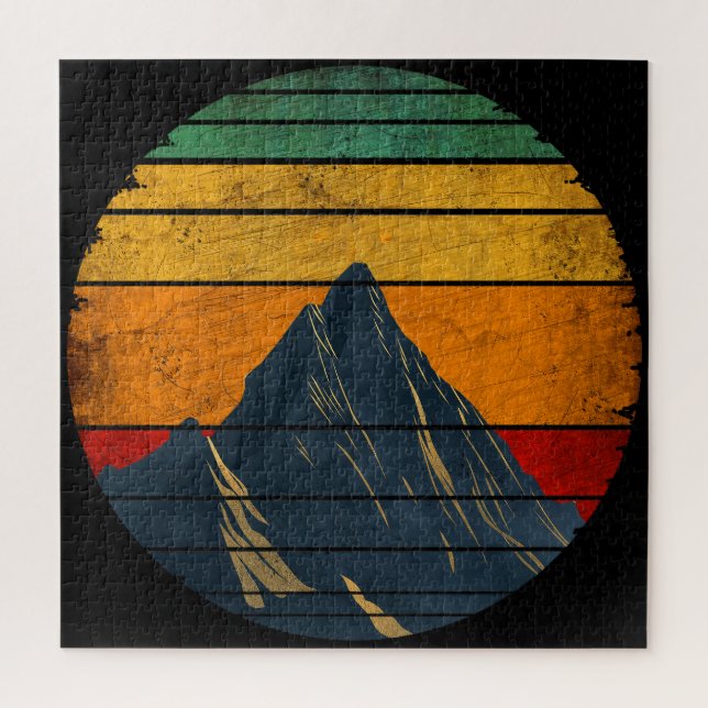 Vintag Retro Bergsee-Zauber im Val Piora Puzzle (Vertikal)