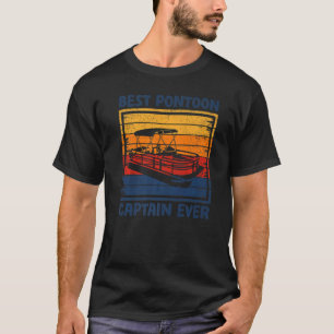 Vintag Retro Best Pontoon Kapitän je 1 T-Shirt