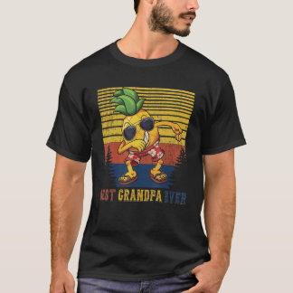 Vintag Retro Bester Opa je Dabbing Ananas T-Shirt