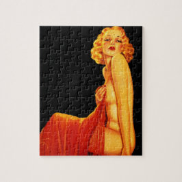 Vintag Retro Billy DeVorss Glamour Pinup Girl Puzzle