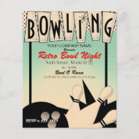 Vintag Retro Bowling Bowl Night Corporate Party