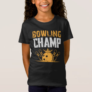 Vintag Retro Bowling Champ Sport Girls' T-Shirt