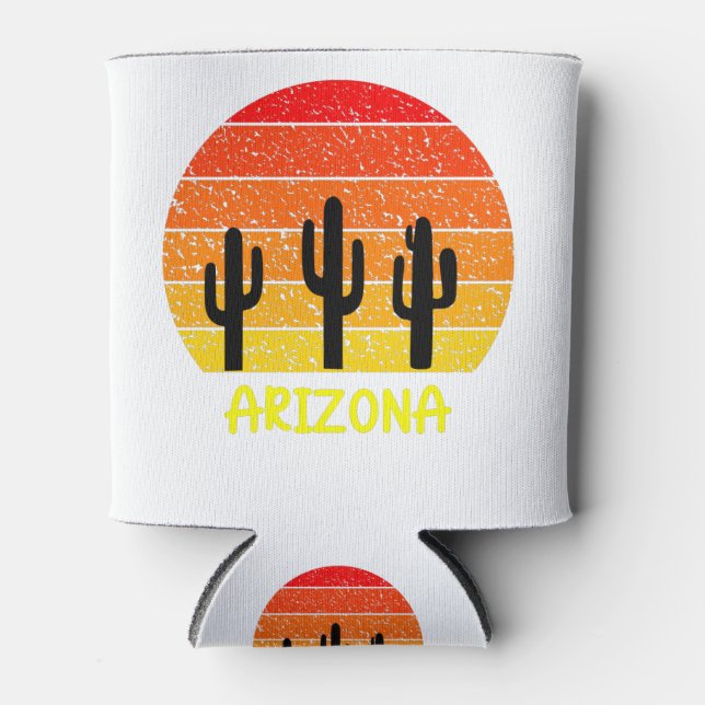 Vintag Retro Cactus Arizona Sunset Dosenkühler (Vorderseite)