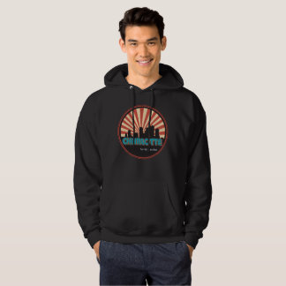 Vintag Retro Charlotte North Carolina NC Skyline Hoodie