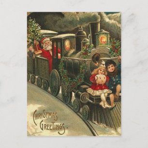 Vintag Retro Christmas Postkarte