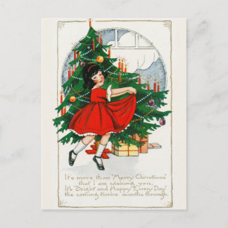 Vintag Retro Christmas Postkarte