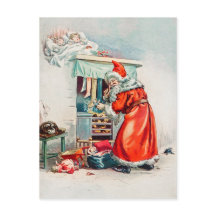 Vintag Retro Christmas Postkarte