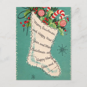 Vintag Retro Christmas Postkarte