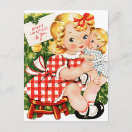 Vintag Retro Christmas Postkarte