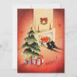 Vintag Retro Christmas Scotty Hunde Gewartet Feiertagskarte<br><div class="desc">Vintage Retro Weihnachts Scotty Hunde Wartete Holiday Card.</div>