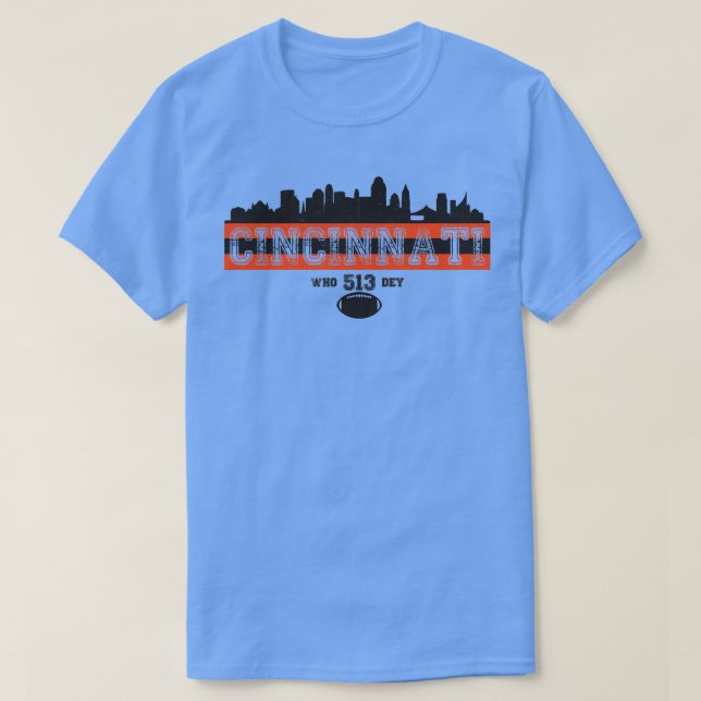 Vintag Retro Cincinnati Skyline 513 T-Shirt (Design vorne)