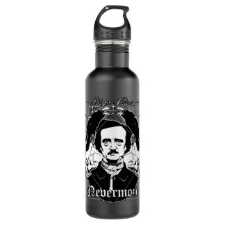 Vintag Retro Criminal Edgar Detective Allan Poe S Edelstahlflasche