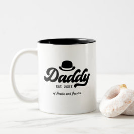 Vintag Retro Daddy Vater Vatertag Individuelle Nam Zweifarbige Tasse