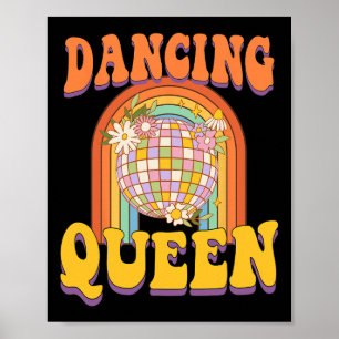 Vintag Retro Dancing Queens Junggeselinnen-Abschie Poster