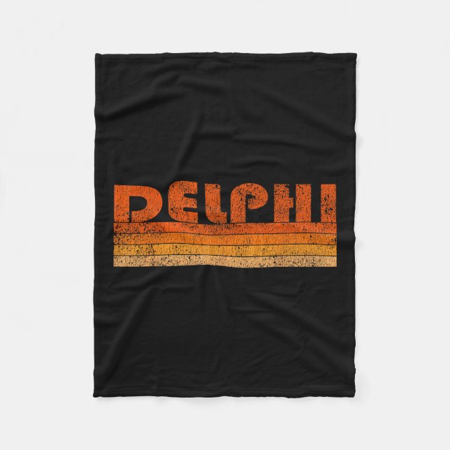 Vintag Retro Delphi Griechenland Fleecedecke (Vorderseite)