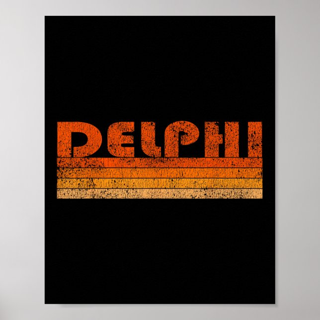 Vintag Retro Delphi Griechenland Poster (Vorne)