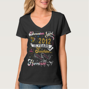 Vintag Retro Dezember Mädchen 2012 10 Jahre alt 10 T-Shirt