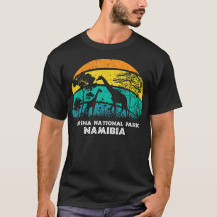 Vintag Retro Etosha Nationalpark Namibia Afrika T-Shirt