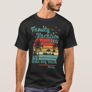 Vintag Retro Familienurlaub 2023 Florida Siesta T-Shirt