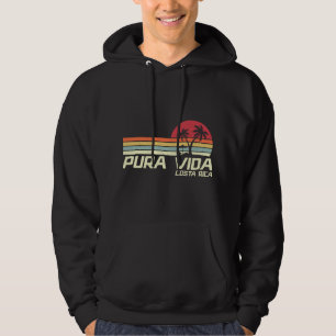 Vintag Retro Familienurlaub Costa Rica Pura Vida Hoodie