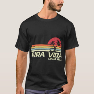 Vintag Retro Familienurlaub Costa Rica Pura Vida T-Shirt