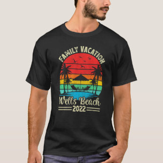 Vintag Retro Family Vacation 2022 Maine Wells Bea T-Shirt