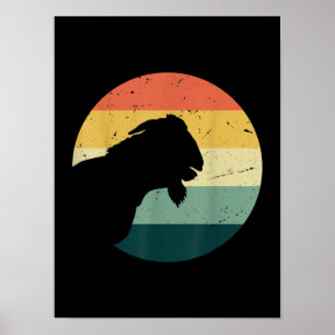 Vintag Retro Funny Animal Lover Goat Bauer Geschen Poster