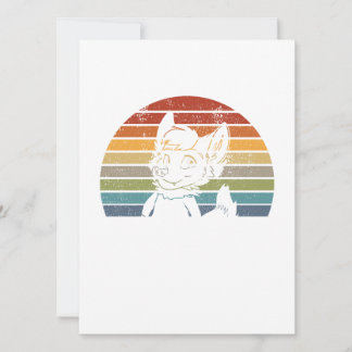 Vintag Retro Furry Fibes Fandom Fursacher Geschenk Feiertagskarte