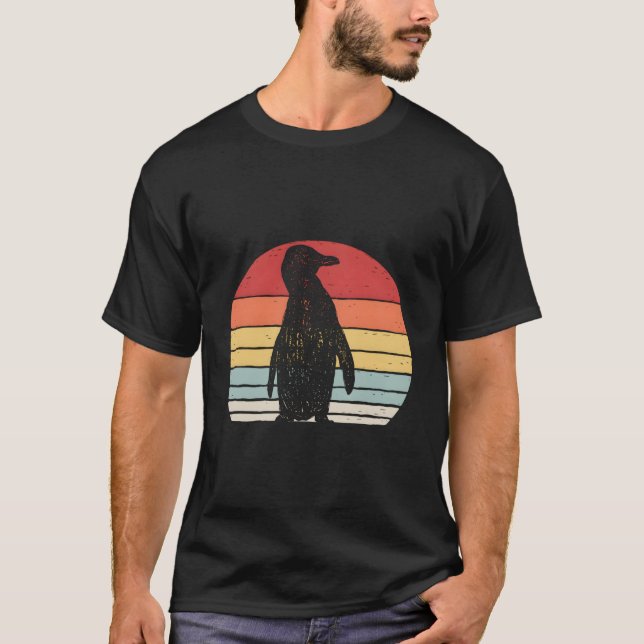 Vintag Retro Galapagos Pinguin T-Shirt (Vorderseite)