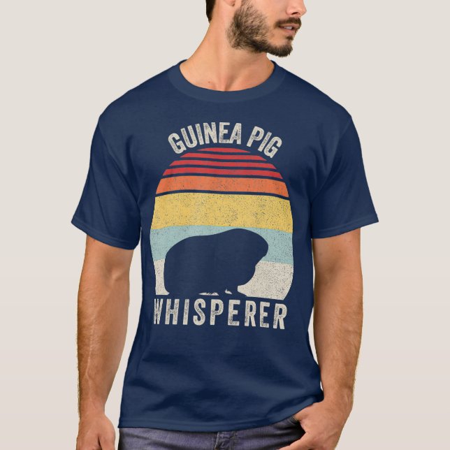 Vintag Retro Guinea Pig Whispere T-Shirt (Vorderseite)