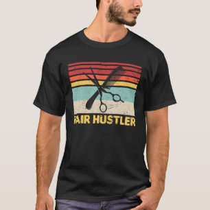Vintag Retro Hair Hustler Friseur Friseur T-Shirt