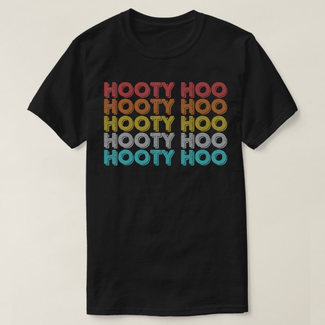 Vintag Retro Hooty Hooty Hoo T-Shirt (Design vorne)