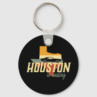 Vintag Retro Houston Texas USA City Map