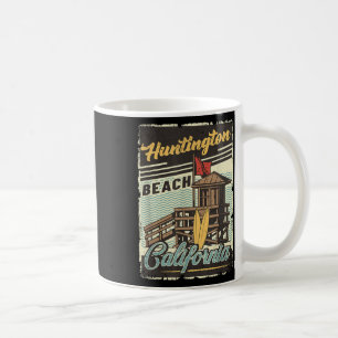 Vintag Retro Huntington Beach California Sunset S Kaffeetasse