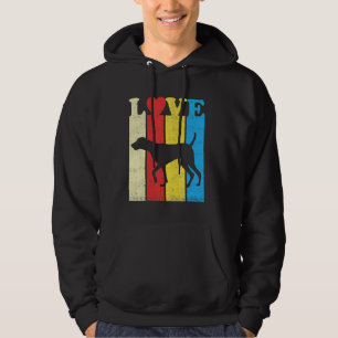 Vintag Retro I Liebe Mein deutscher Kurzzeiger Hoodie