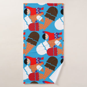 Vintag Retro Ice Badehandtuch