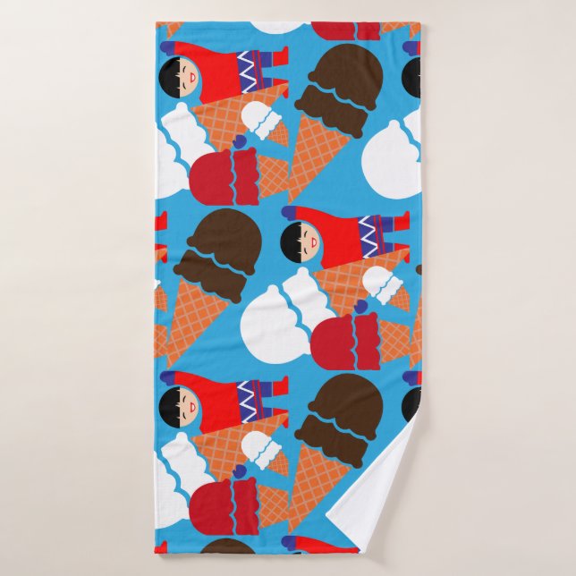 Vintag Retro Ice Badehandtuch (Badehandtuch)